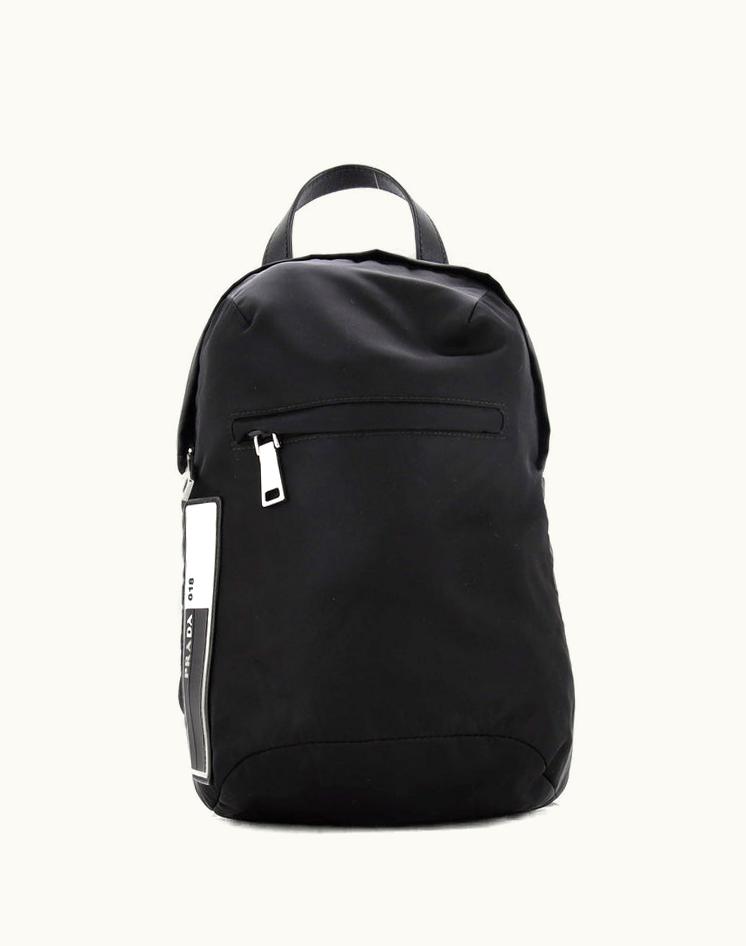 Prada Prada Logo Patch Sling Bag Tessuto With Rubber