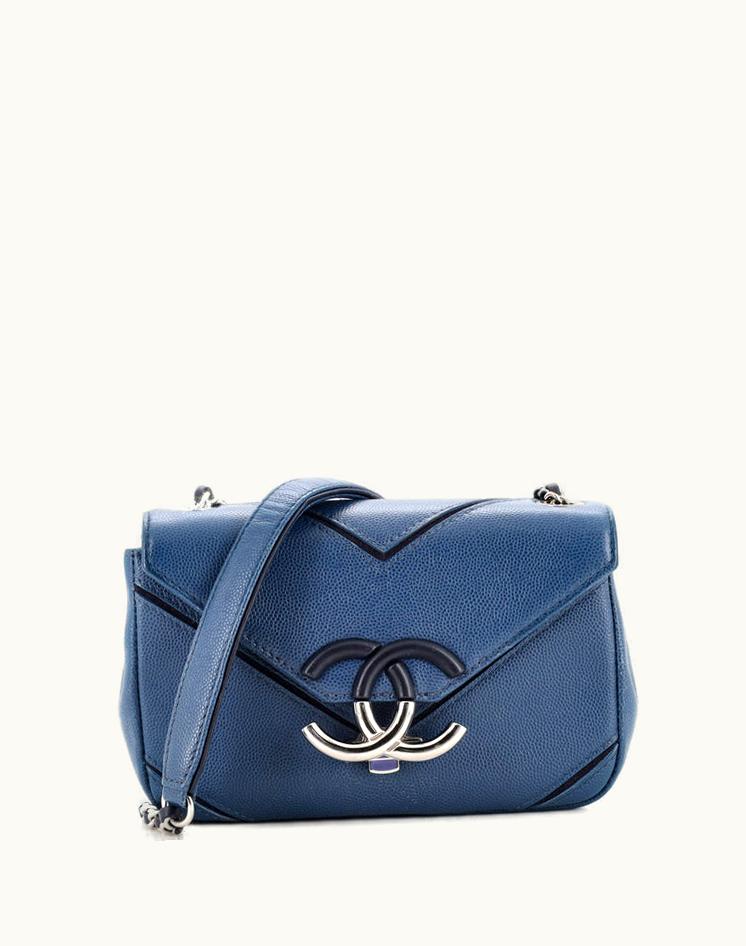 Chanel Chanel Macro Flap Bag Chevron Caviar Small