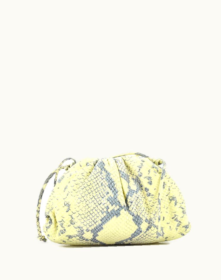 Bottega Veneta Bottega Veneta The Pouch Python Embossed Leather Mini