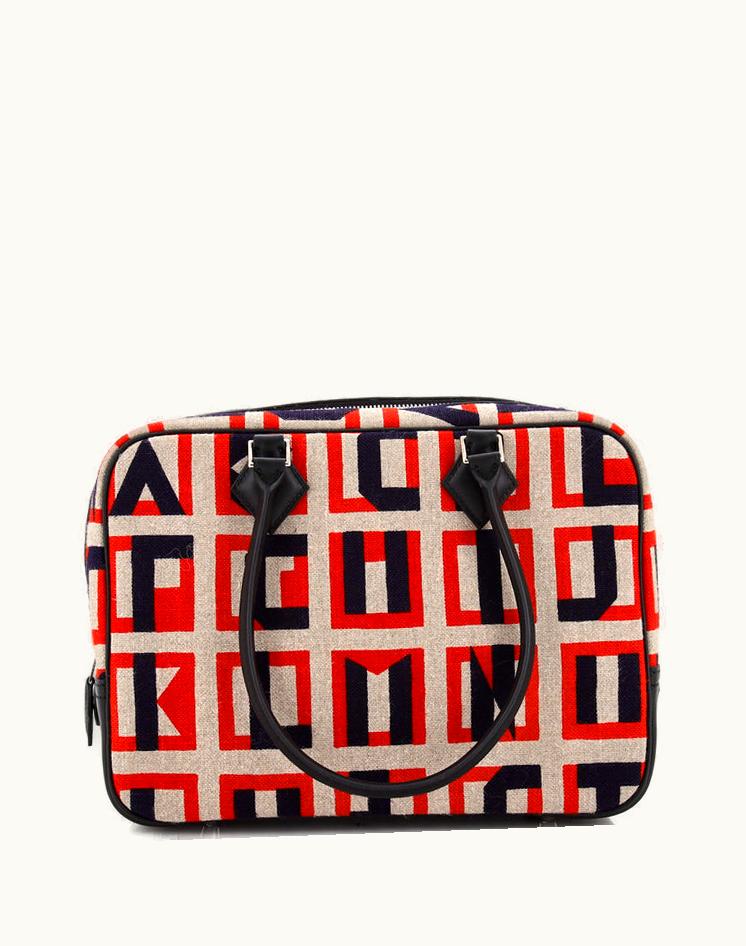 Hermès Hermès Plume Bag Printed Toile And Leather 28