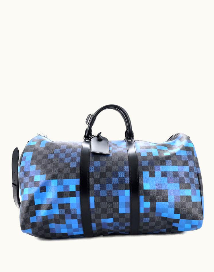 Louis Vuitton Louis Vuitton Keepall Bandouliere 50 Limited Edition Damier Graphite Pixel Blue