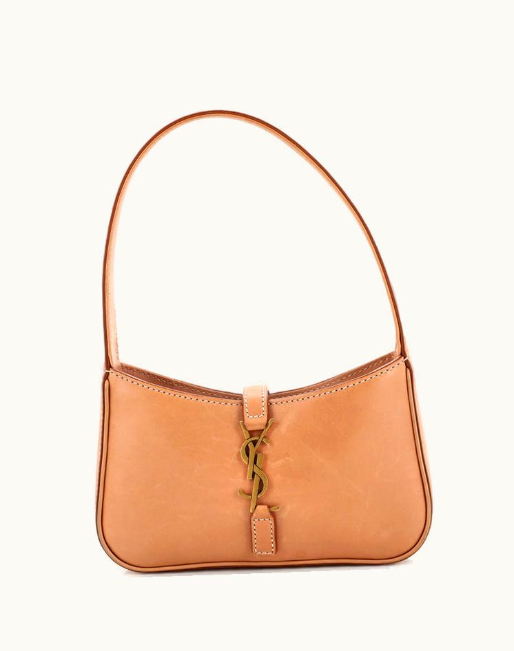 Saint Laurent Saint Laurent Le 5 A 7 Hobo Leather Mini Crossbody Neutral