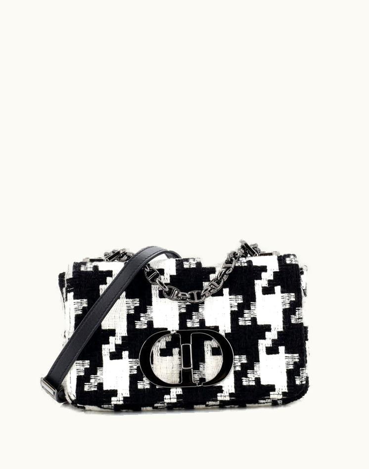 Dior Dior Caro Bag Macro Houndstooth Technical Canvas Small