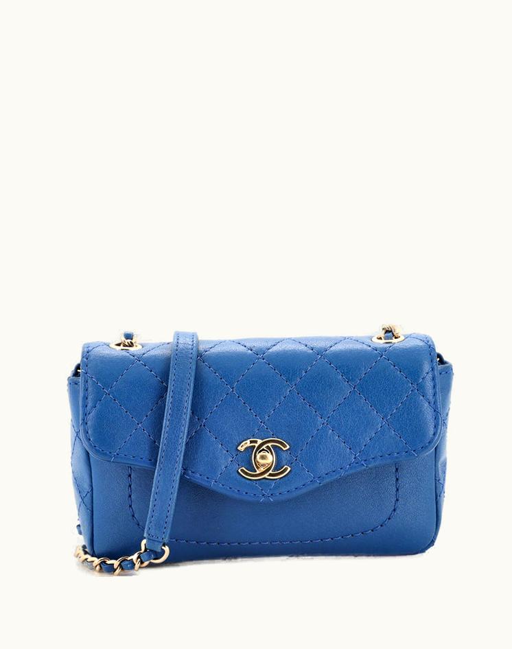 Chanel Chanel Coco Curve Flap Messenger Quilted Goatskin Mini