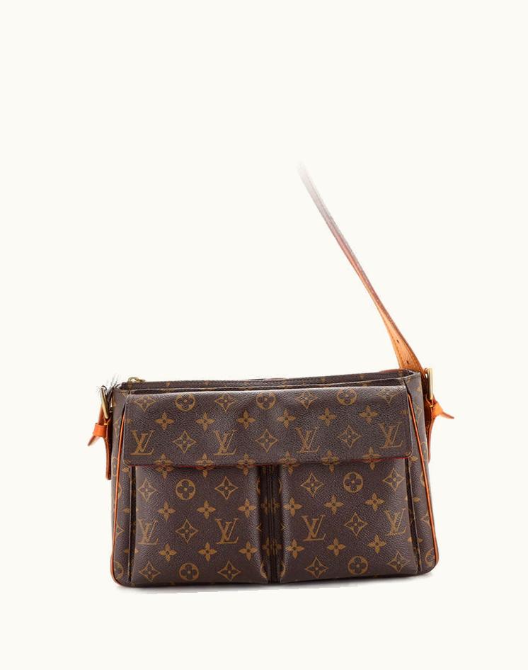 Louis Vuitton Louis Vuitton Viva Cite Handbag Monogram Canvas GM Coated Canvas Brown