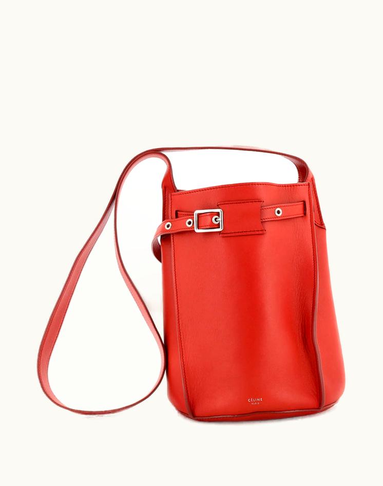 Celine Celine Big Bag Bucket Leather Shoulder Bag Red