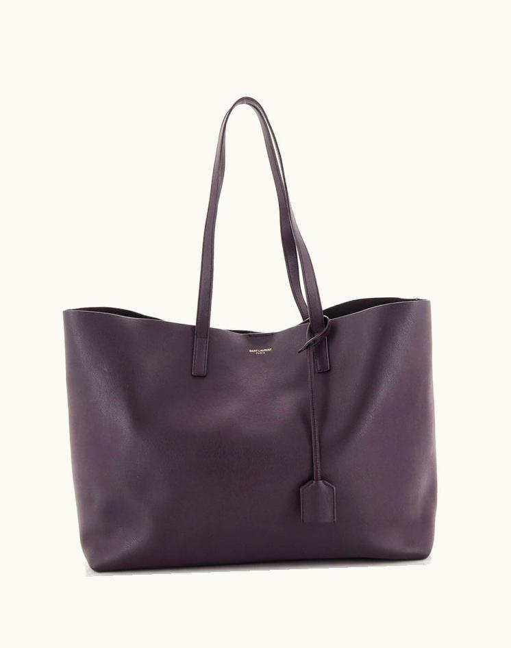 Saint Laurent Saint Laurent Shopper Tote Leather Large in Purple Luxe