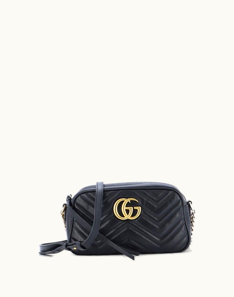 Gucci Gucci GG Marmont Shoulder Bag Matelasse Leather Small in Black