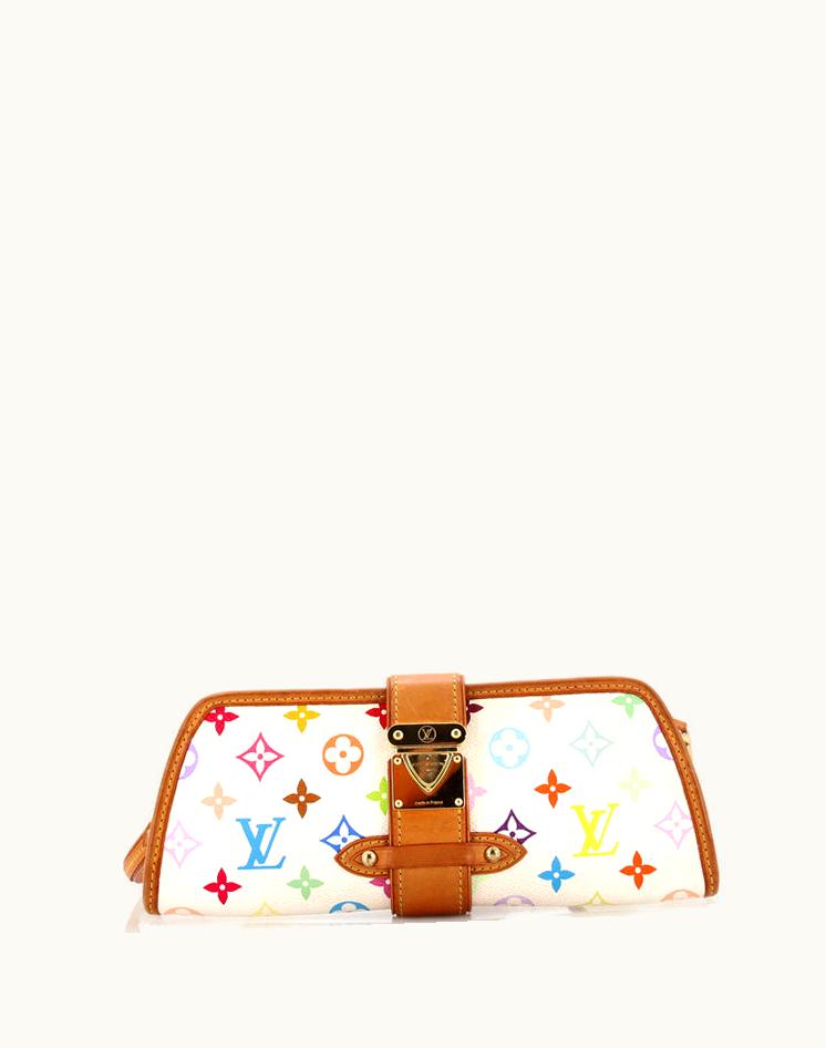 Louis Vuitton Louis Vuitton Shirley Handbag Monogram Multicolor White Coated Canvas Gold