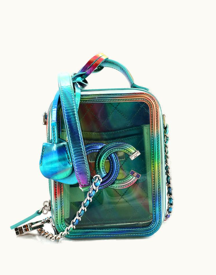 Chanel Chanel Filigree Vertical Vanity Case Pvc With Lambskin