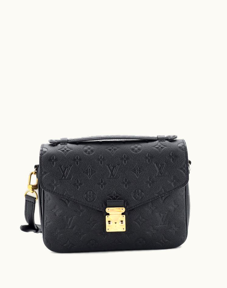 Louis Vuitton Louis Vuitton Pochette Metis Monogram Empreinte Leather Bag Black Gold