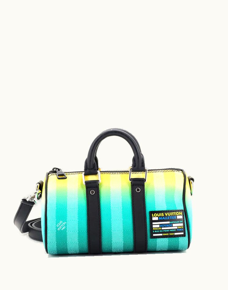Louis Vuitton Louis Vuitton Keepall Bandouliere Bag Limited Edition Gradient Damier Stripes XS Multicolor