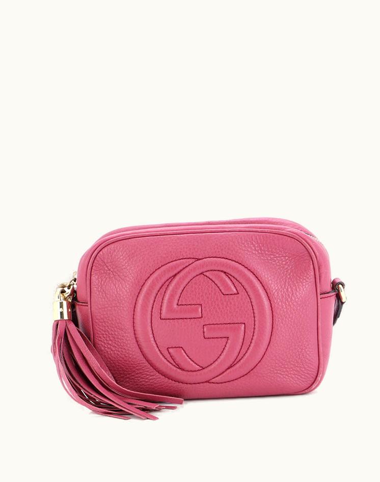 Gucci Gucci Soho Disco Crossbody Bag Leather Small Pink