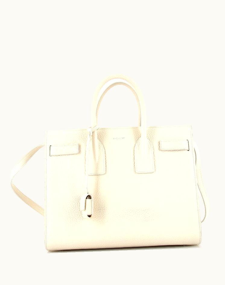 Saint Laurent Saint Laurent Sac De Jour Bag Leather Small Neutral Gray