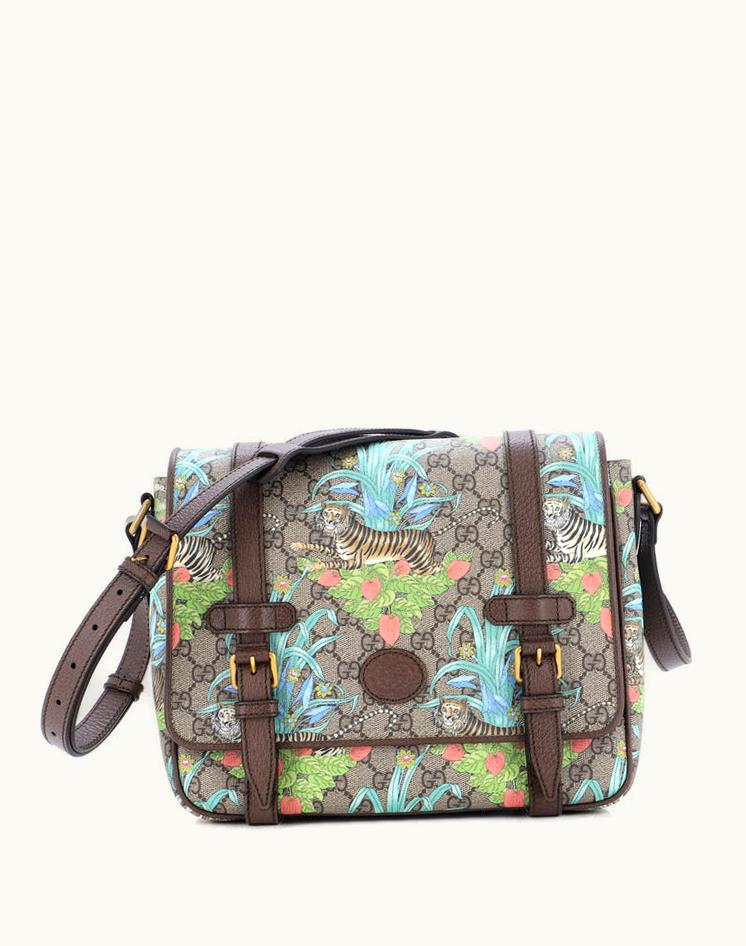 Gucci Gucci Interlocking G Patch Messenger Bag Printed GG Coated Canvas Medium