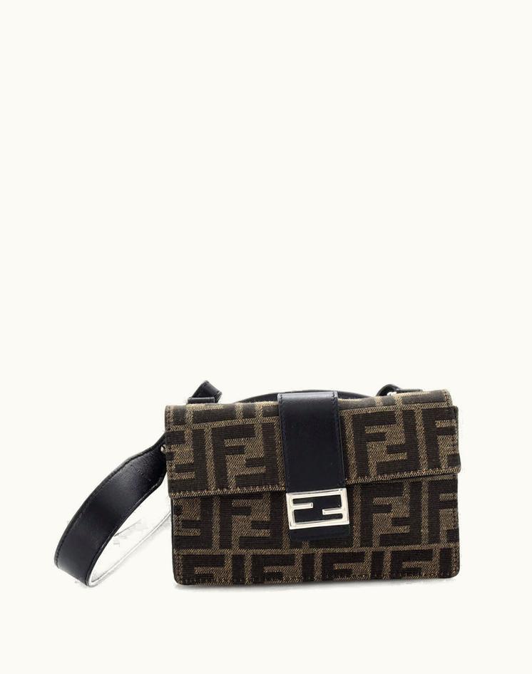 Fendi Fendi Baguette Convertible Pouch Zucca Canvas