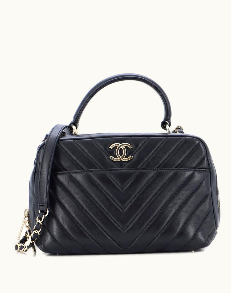 Chanel Chanel Trendy CC Bowling Bag Chevron Lambskin Medium