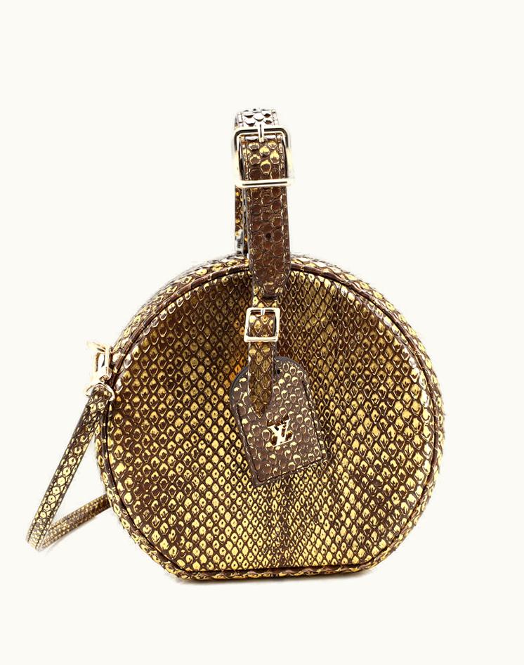 Louis Vuitton Louis Vuitton Petite Boite Chapeau Bag Python Gold