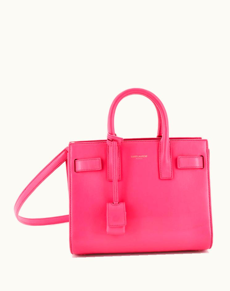 Saint Laurent Saint Laurent Sac de Jour Nano Leather Bag Pink