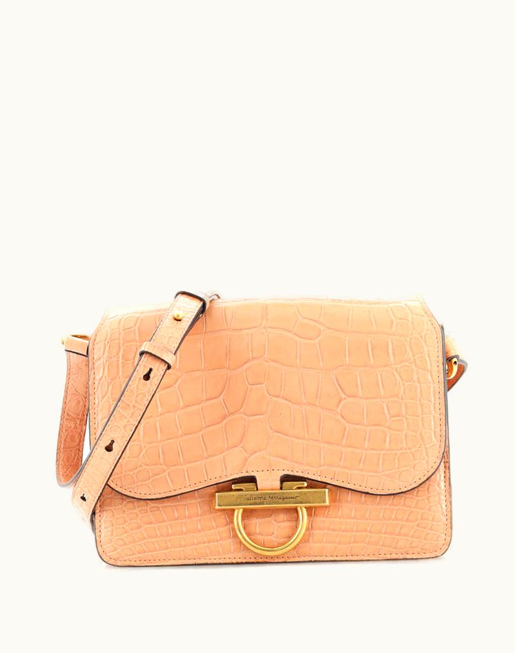 Salvatore Ferragamo Salvatore Ferragamo Joanne Shoulder Bag Crocodile Medium