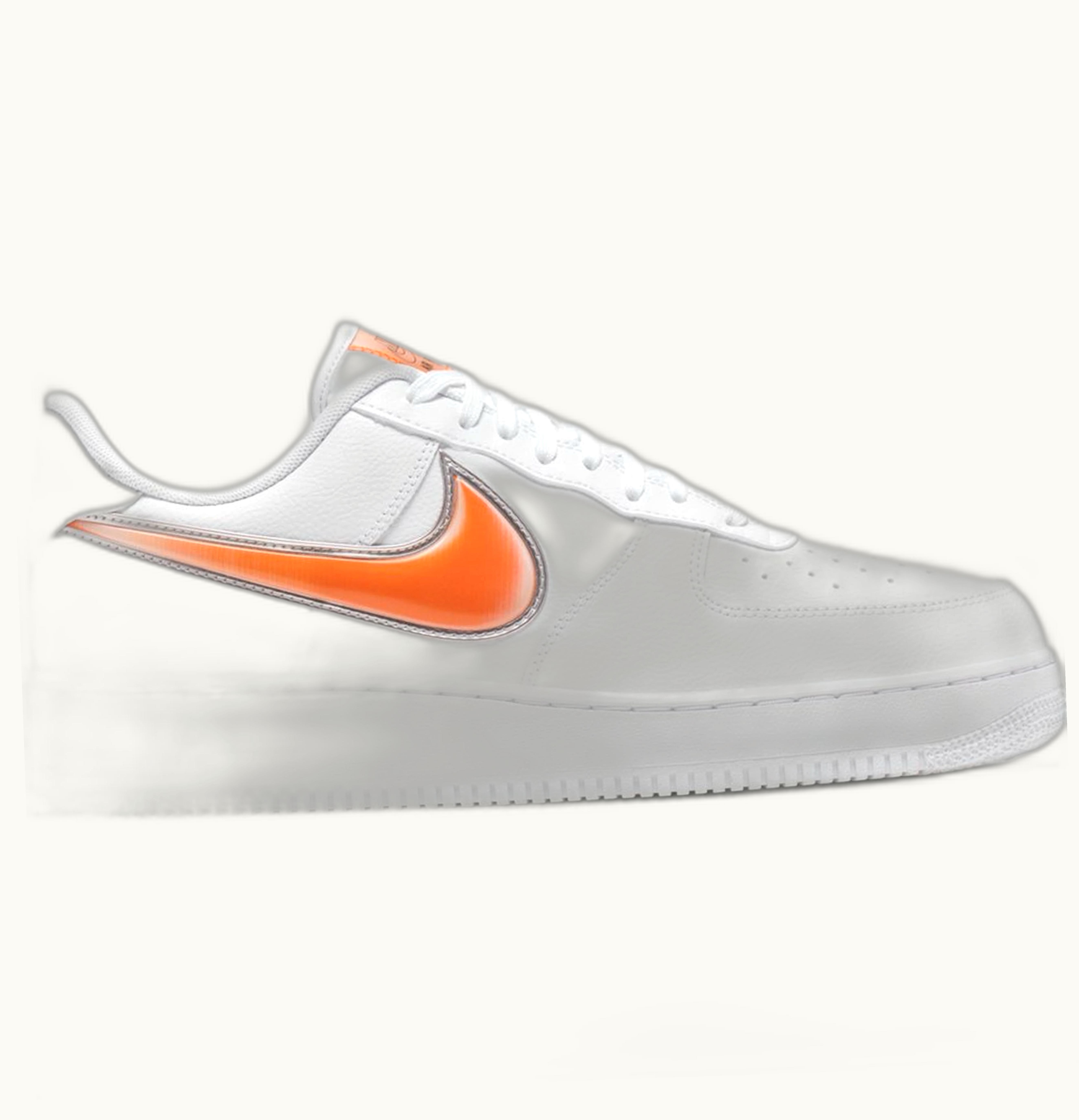 Nike Nike Air Force 1 Low Oversized Swoosh White Orange Peel