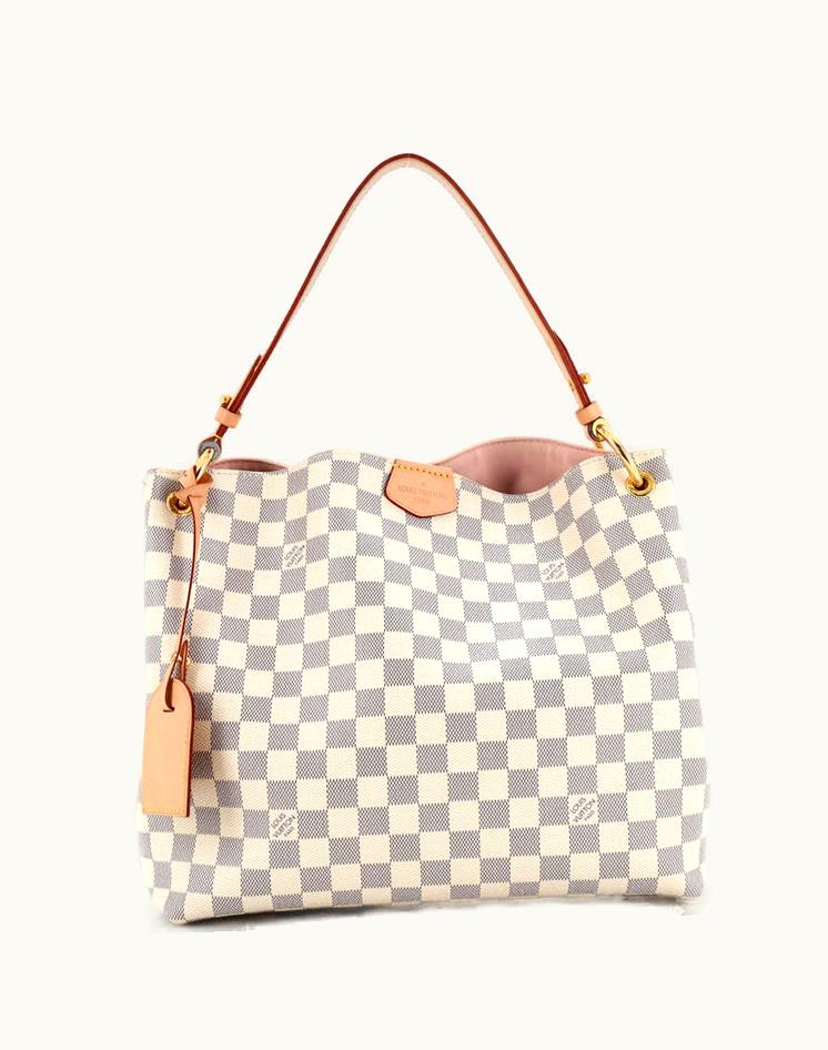 Louis Vuitton Louis Vuitton Graceful Damier PM Handbag White Pink Gold