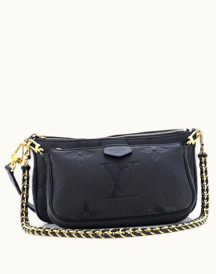 Louis Vuitton Louis Vuitton Multi Pochette Accessoires Monogram Empreinte Giant Leather Clutch Black
