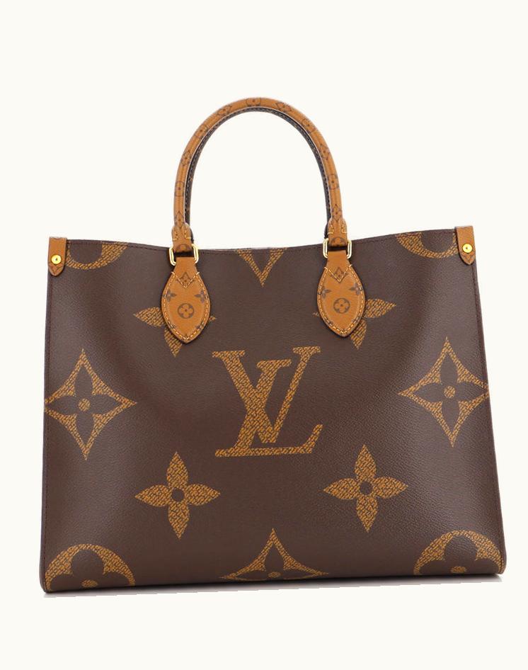 Louis Vuitton Louis Vuitton OnTheGo Tote Reverse Monogram Giant MM Coated Canvas Brown Luxury Bag