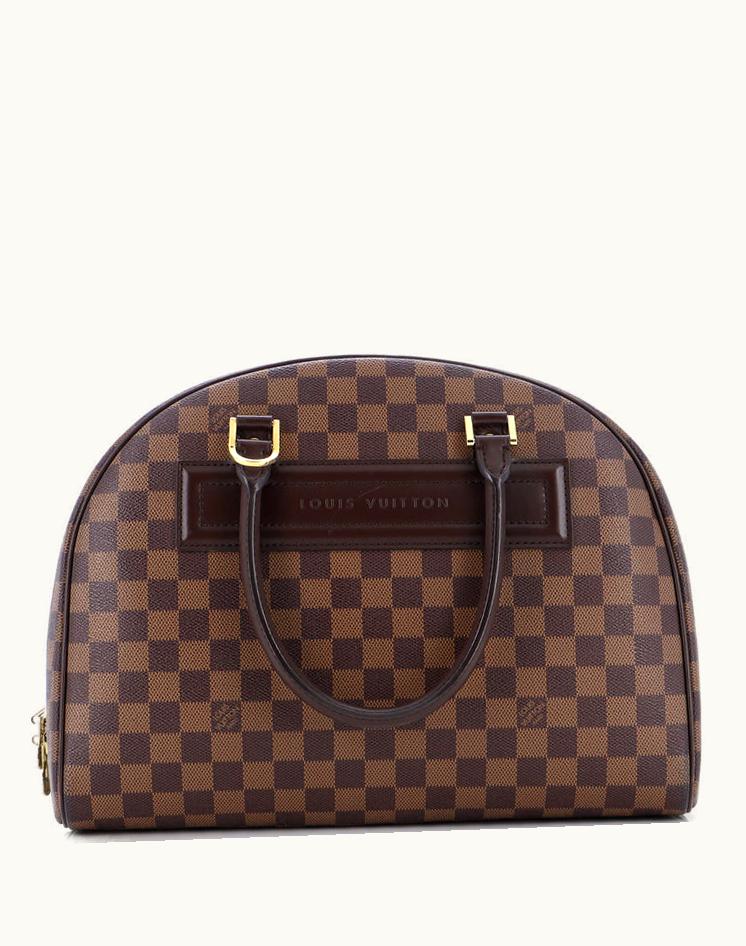 Louis Vuitton Louis Vuitton Nolita Satchel Damier Brown Leather Gold Hardware