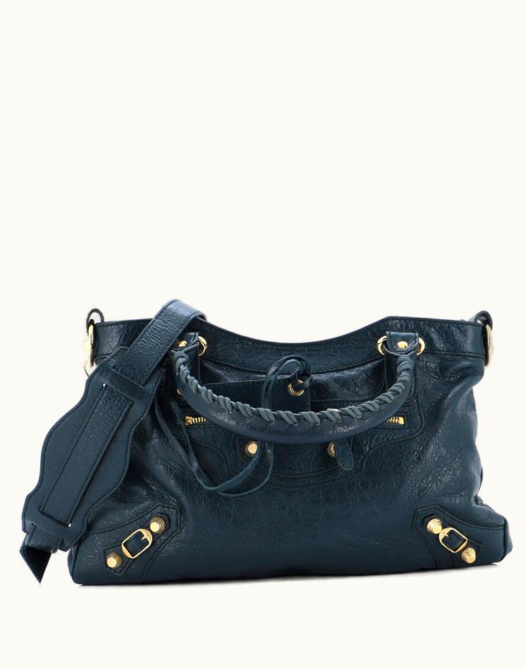 Balenciaga Balenciaga Town Giant Studs Bag Leather Green