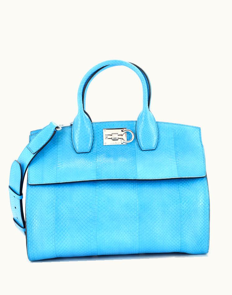 Salvatore Ferragamo Salvatore Ferragamo Studio Satchel Python Medium