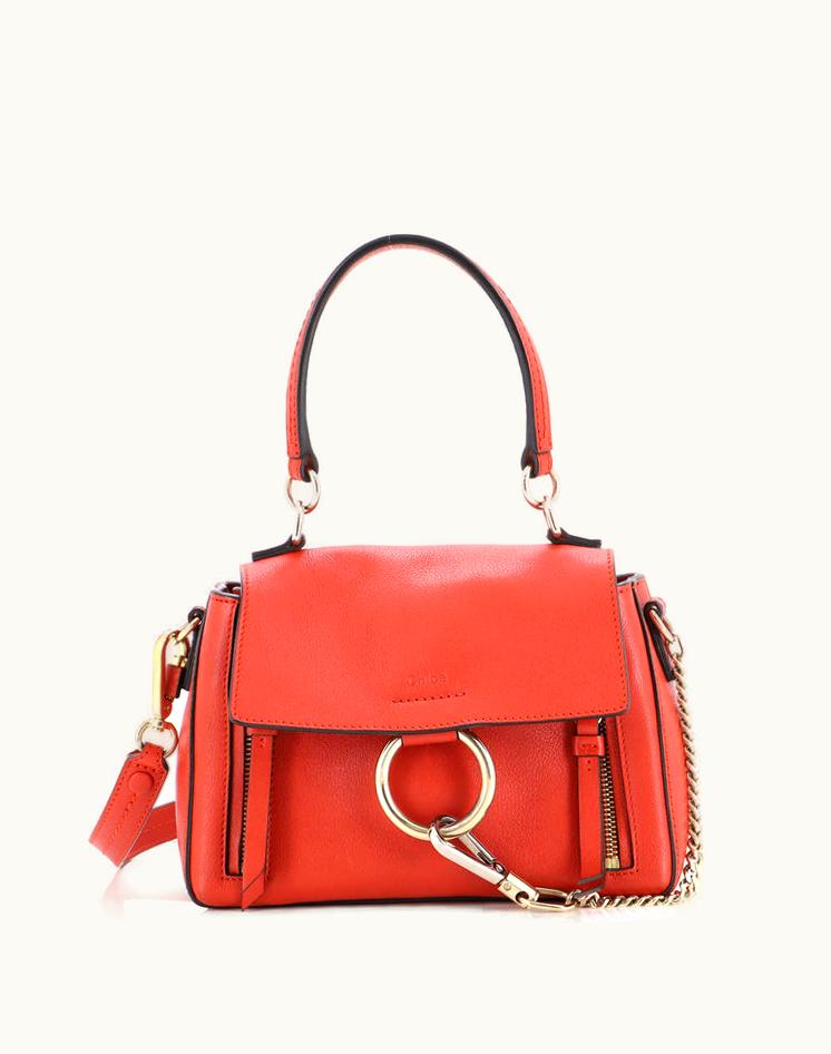 Chloe Chloe Faye Day Bag Leather Mini OrangeLux Luxury Shoulder Bag