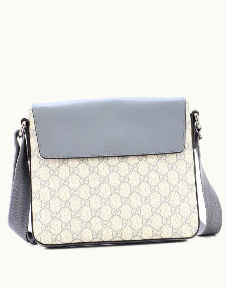 Gucci Gucci Flap Messenger Bag GG Coated Canvas With Leather Medium