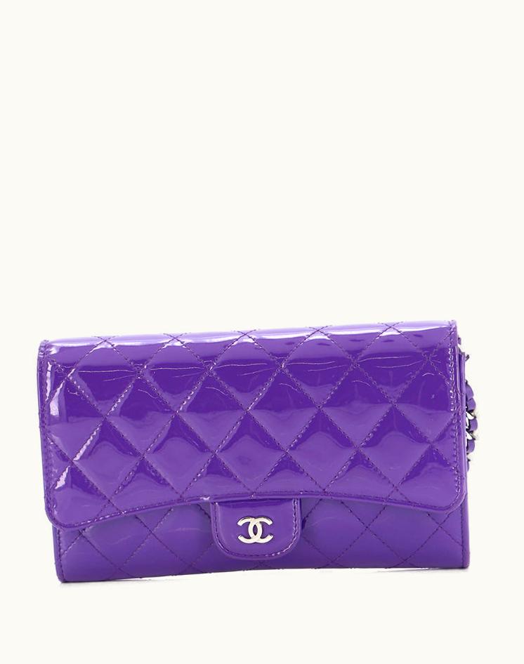 Chanel Chanel Wallet On Short Chain Quilted Patent