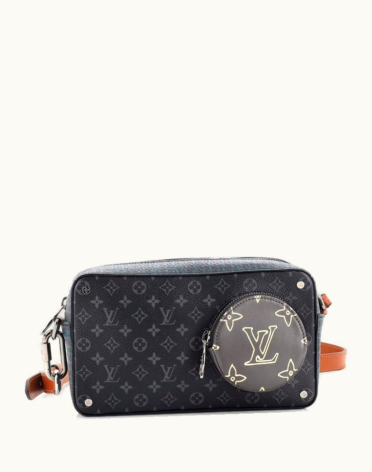 Louis Vuitton Louis Vuitton Volga On Strap Bag Monogram Eclipse Canvas With Monogram Leather