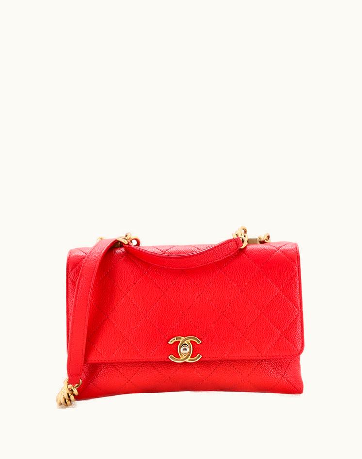 Chanel Chanel Chic Affinity Top Handle Bag Stitched Caviar Small