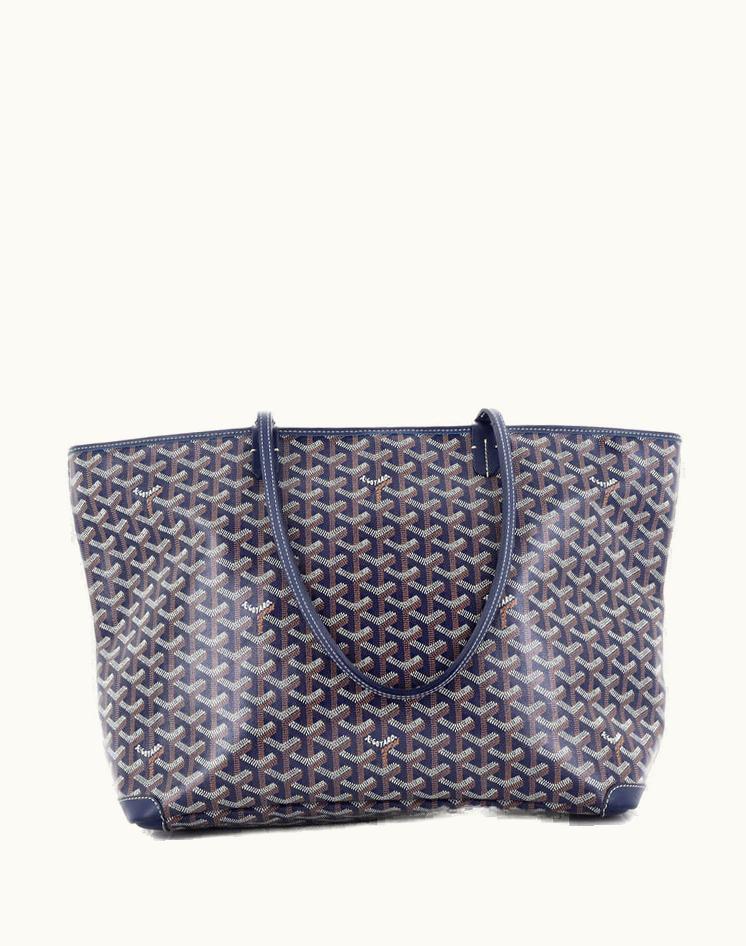 Goyard Artois Tote Coated Canvas MM Luxury Handbag Blue
