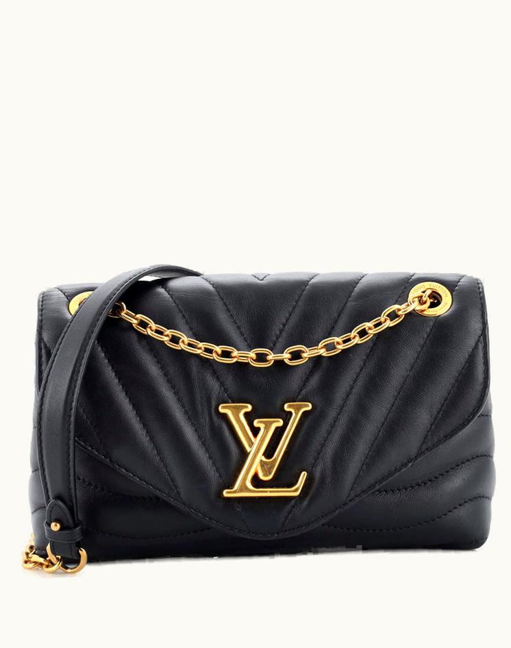 Louis Vuitton Louis Vuitton New Wave Chain Bag NM Quilted Leather MM Black Gold
