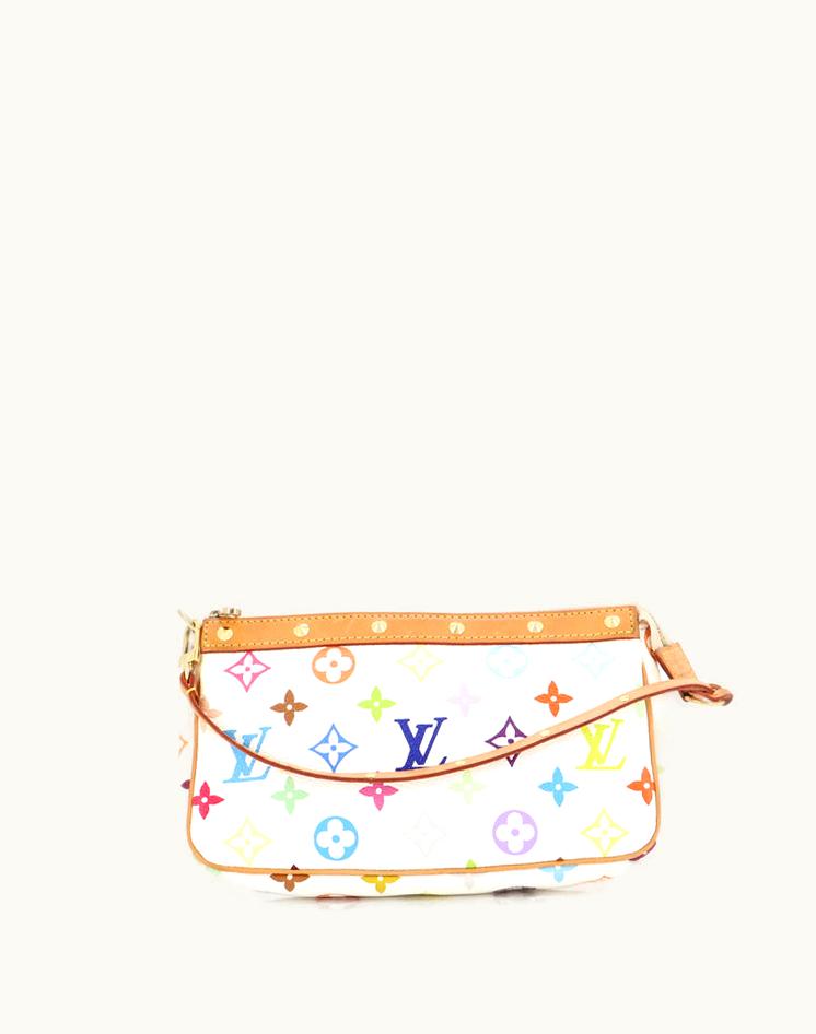 Louis Vuitton Louis Vuitton Pochette Accessoires Monogram Multicolor White Red