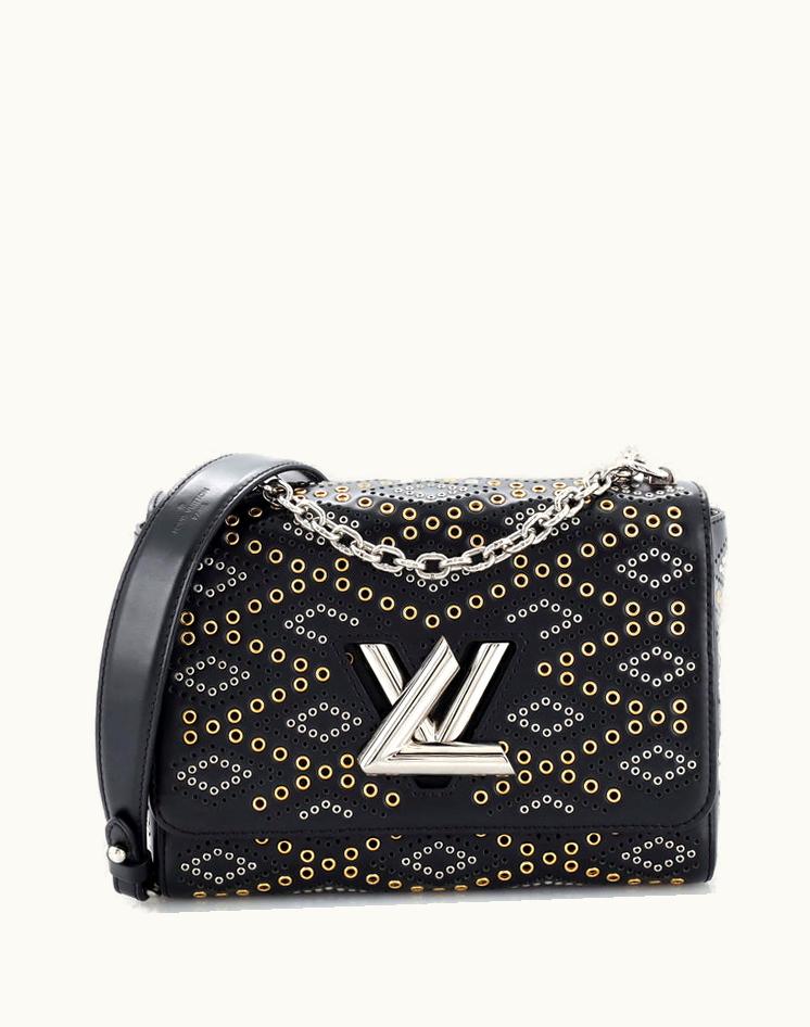 Louis Vuitton Louis Vuitton Twist Handbag Limited Edition Grommet Embellished Leather MM
