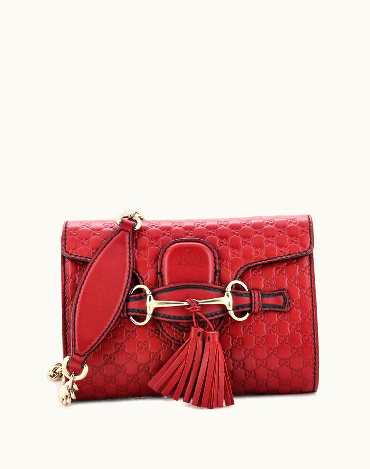 Gucci Gucci Emily Chain Flap Bag (Outlet) Microguccissima Leather Mini