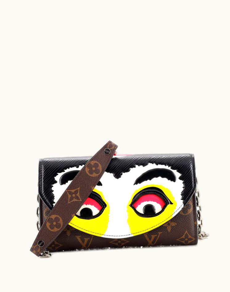 Louis Vuitton Louis Vuitton Kabuki Chain Wallet Printed Epi Leather And Monogram Canvas