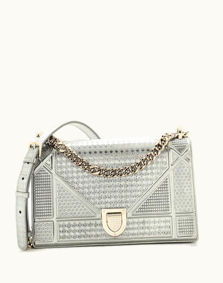 Dior Diorama Flap Bag Cannage Embossed Calfskin Medium