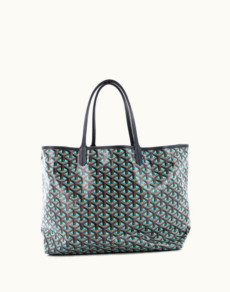 Goyard Saint Louis Tote Claire Voie Coated Canvas PM in Black and Green