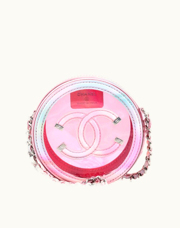 Chanel Chanel Filigree Mini Round Clutch PVC & Lambskin Multicolor