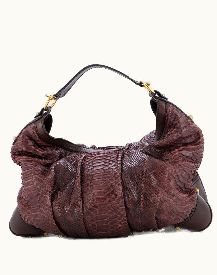 Gucci Gucci Jockey Hobo Python Large