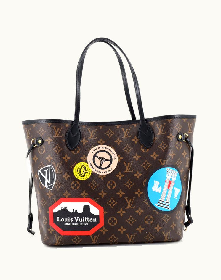 Louis Vuitton Louis Vuitton Neverfull World Tour Monogram Canvas MM Tote Brown-Red