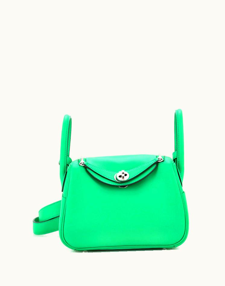 Hermès Hermès Lindy Bag Verso Swift Mini Green/Blue