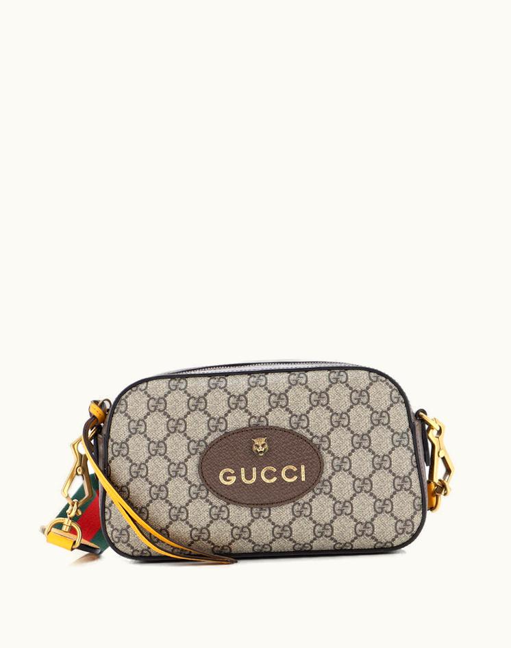 Gucci Gucci Neo Vintage Camera Messenger Bag GG Coated Canvas in Brown