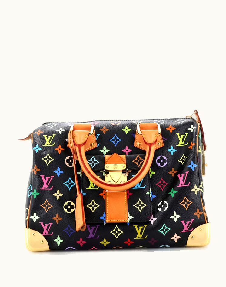 Louis Vuitton Louis Vuitton Speedy 30 Handbag Monogram Multicolor Black